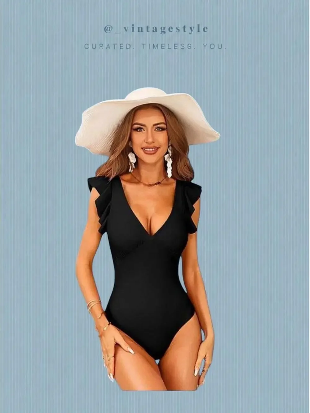 Women's Black Swimsuit-one-piece